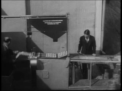 1932 Egg Separator Invention Separates Yolks from Whites Stock Footage 79597987