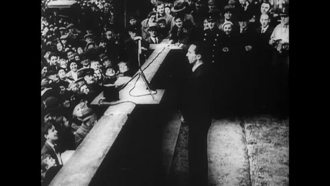 1933-3rd Reich / Joseph Goebbels / Speech / Boycott of Jewish Shops / Germany / Stock Footage