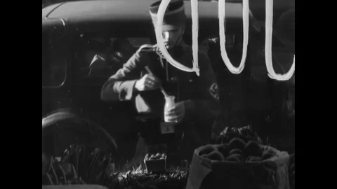 1933-Boycott of Jewish Shops / Sturmabteilung / 1933 Stock Footage