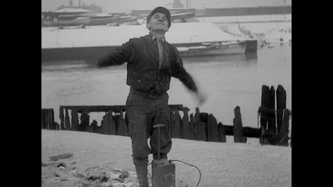 1933-Fireplace / Blasting / Illinois / USA / 1933 Stock Footage