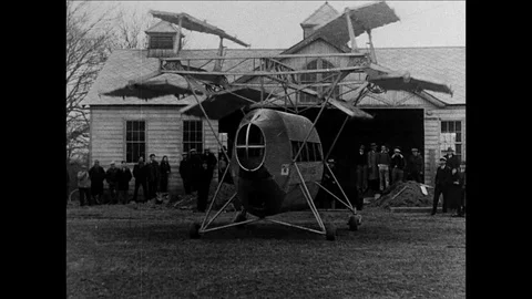 1933-Flying Windmill / Flying Machine / USA / 1933 Stock Footage