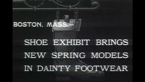 1933-Footwear fashion show for Spring collection Stock Footage