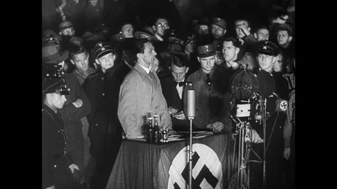 1933-National Socialism / Book Burning / Berlin / Germany / May 10, 1933 Stock Footage