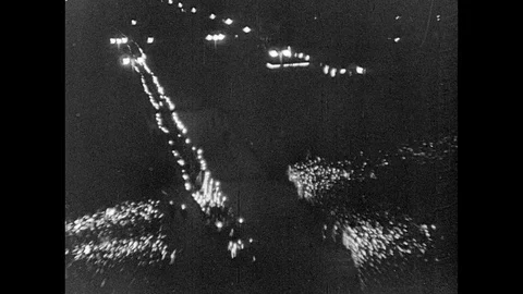 1933-Torchlight Procession / National Socialism / Berlin / 1933 Stock Footage