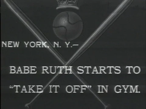 1934 | Babe Ruth Trains for Next Season Stock Footage 77287119