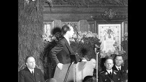1935-Joseph Goebbels / Speech / Germany / 1935 Stock Footage