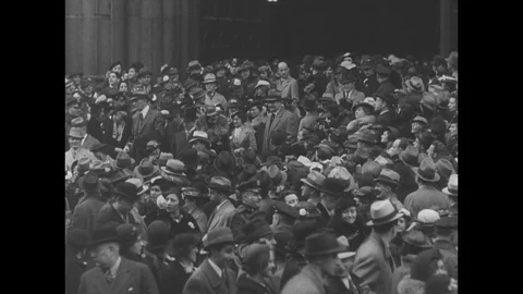 1936-Easter / St. Patrick's Cathedral / New York City / USA / 1936 스톡 동영상 77847924