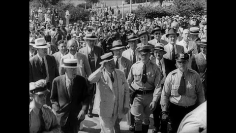 1936-Franklin D. Roosevelt / Alf Landon / USA / 1936 Stock Footage 77828333