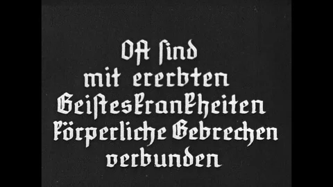 1936-Racial Hygiene / Nazi Propaganda / Germany / 1936 Stock Footage