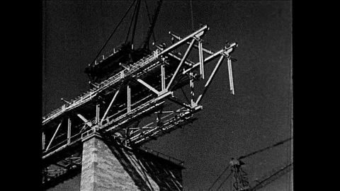 1936-Reichsautobahn / Germany / 1933 - 1936 Stock Footage