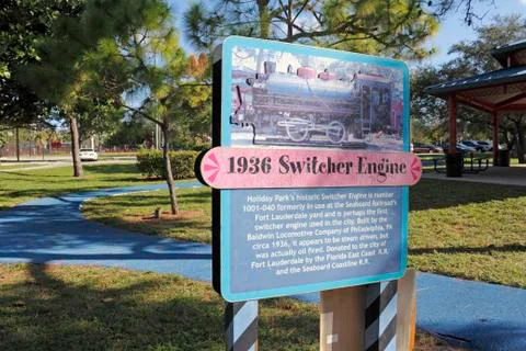 1936 Switcher Engine Sign Stock Photos