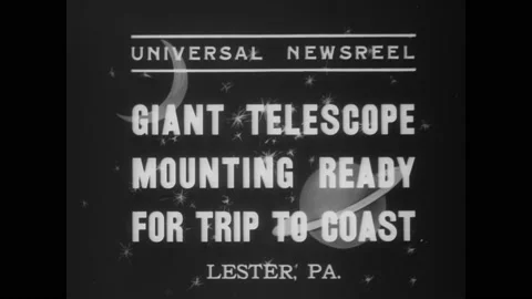 1937 - Albert Einstein inspects a new telescope in an observatory. Stock Footage 217361555