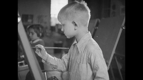 1937-Children's Home / Detroit / USA / 1937 Stock Footage