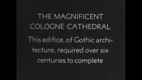 1937 - The Cologne Cathedral is shown from the outside. The view from its spires Vidéo 103881498