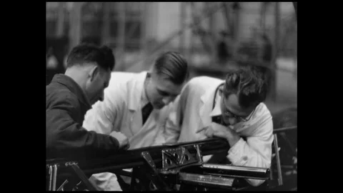 1937-Engineer / Aeronautical Industry / Germany / 1937 Stock Footage