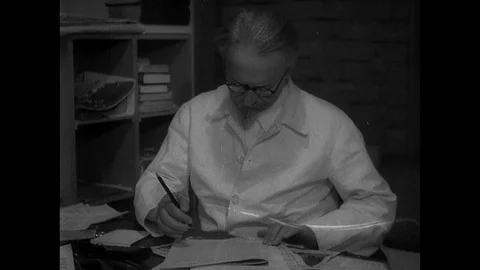 1937-Leon Trotsky / Exile / Mexico / 1937 Stockbeeldmateriaal 77931124
