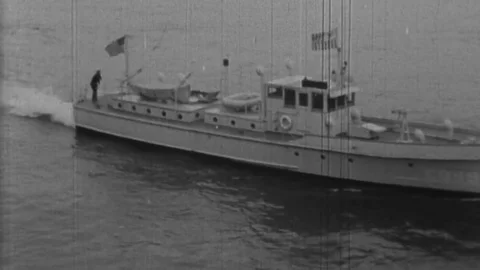 1937-Patrol Boat / American Navy / 1933-1937 Stock Footage