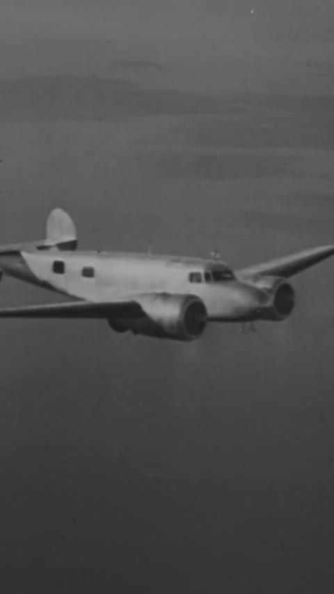 1937 - Planes take off from the flight deck of an aircraft carrier in the Stock Footage 284130171