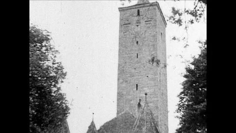 1937-Rothenburg ob der Tauber / Germany / 1937 Stock Footage