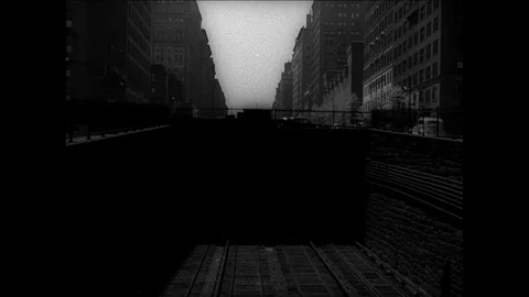 1937-Train Tunnel / Park Avenue / New York City / 1937 Stock Footage