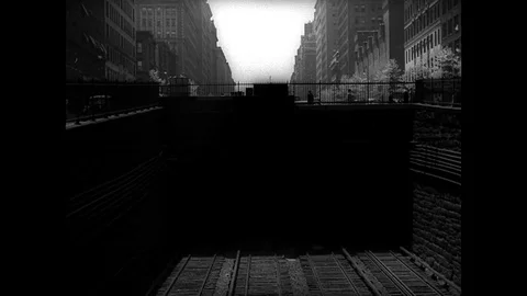 1937-Train Tunnel / Park Avenue / New York City / 1937 Stock Footage