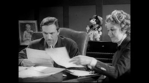 1937-Walt Disney / Female Secretary / Ho... | Stock Video | Pond5