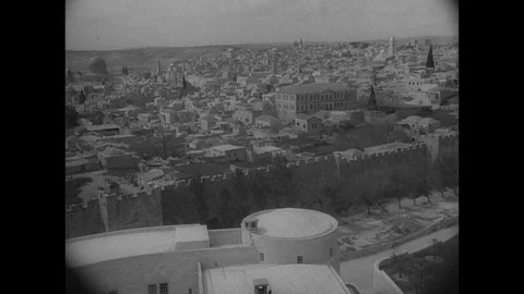 1938-Damascus Gate / Palestine / Jerusalem / 1938 Stock Footage