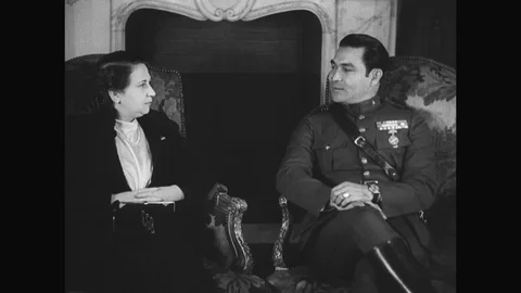 1938-Fulgencio Batista / Visit / USA / 1938 Stock Footage