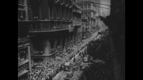1938-Howard Hughes / Ticker-Tape Parade / USA / 1938 Stock Footage