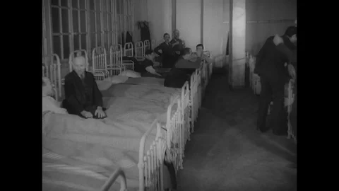 1938-Jew / Refugee / Hostel / Paris / 1938 Stock Footage