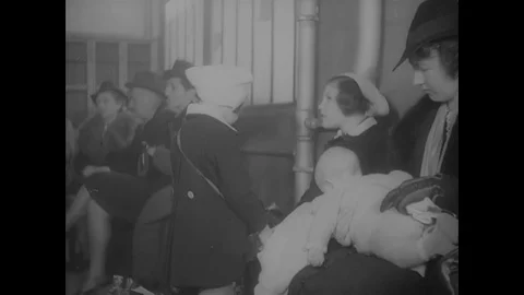 1938-Jewish Refugee / Paris / 1938 Stock Footage
