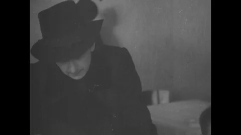 1938-Jewish Refugee / Prague / Czechoslovakia / 1938 Stock Footage