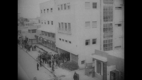 1938-Labour Movement / Administration / Tel Aviv / Israel / 1938 Stock Footage 77870214