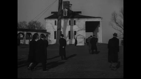1938-Neville Chamberlain / State Visit / Washington / USA / 1938 Stock Footage