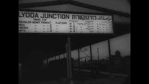 1938-Palestine / Railway / Tel Aviv / 1938 Stock Footage