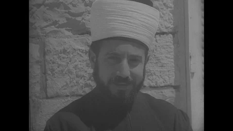 1938-Politician / Islamist / Jerusalem / Israel / 1938 Stock Footage