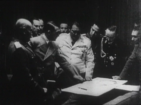 1938-Politician / Munich Agreement / 1938 Stock Footage