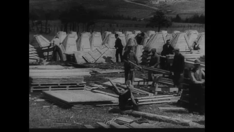 1938-Siegfried Line / Germany / 1936 - 1940 Stock Footage