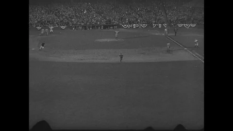 1938-World Series / New York Yankees-Chicago Cubs / USA / Oct 9, 1938 Stock Footage