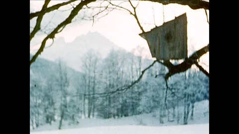 1939-Adolf Hitler / Winter / Obersalzberg / 1939 Stock Footage