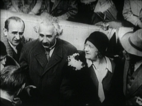 1939-Albert Einstein / USA Stock Footage
