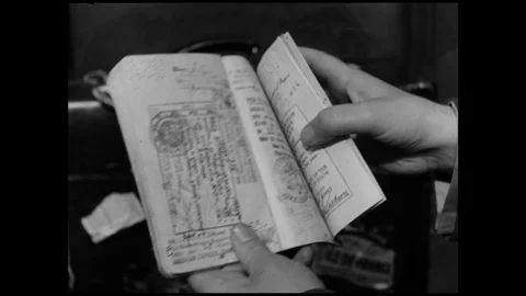 1939-Identification Card / American / Julien Bryan / 1933 - 1939 Stock Footage