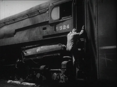 1939-Locomotive / Railway Transport / USA / 1940-1959 Stock Footage