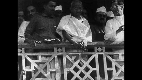 1939-Mahatma Gandhi / India / 1930-1939 Stock Footage