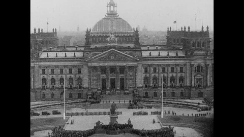 1939-Paul von Hindenburg / Reichstag / Berlin / 1930-1939 Stock Footage