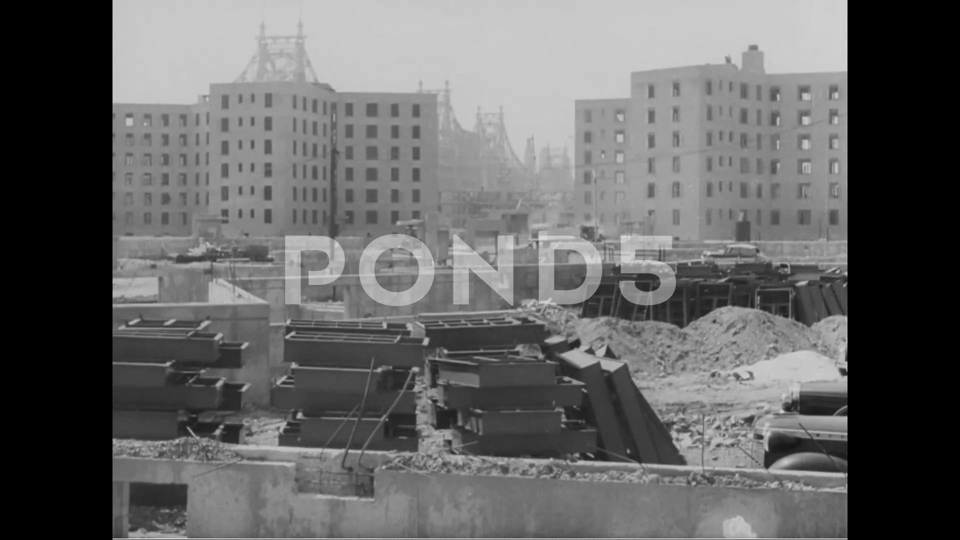 1939 - The Queensbridge Houses are built on a construction site in Harlem  in New