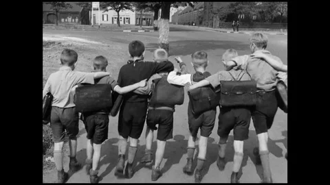 1939-School Child / Germany / 1933 - 1939 Stock Footage