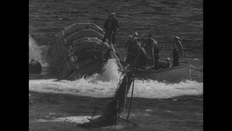 1939-USS Squalus / Submarine / Catastrophe / 1939 Stock Footage