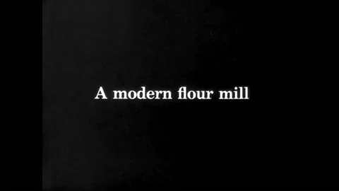 1939- Wheat is processed at the Receiving Department the Gold Medal Flour mill. Stock-Footage 86408605
