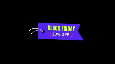 194 Animation Text Label Black Friday Sale 30 库存影片 301559603